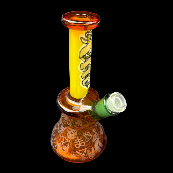 DWreck Collab 14mm Tube-Tattoo Style Flip, Water