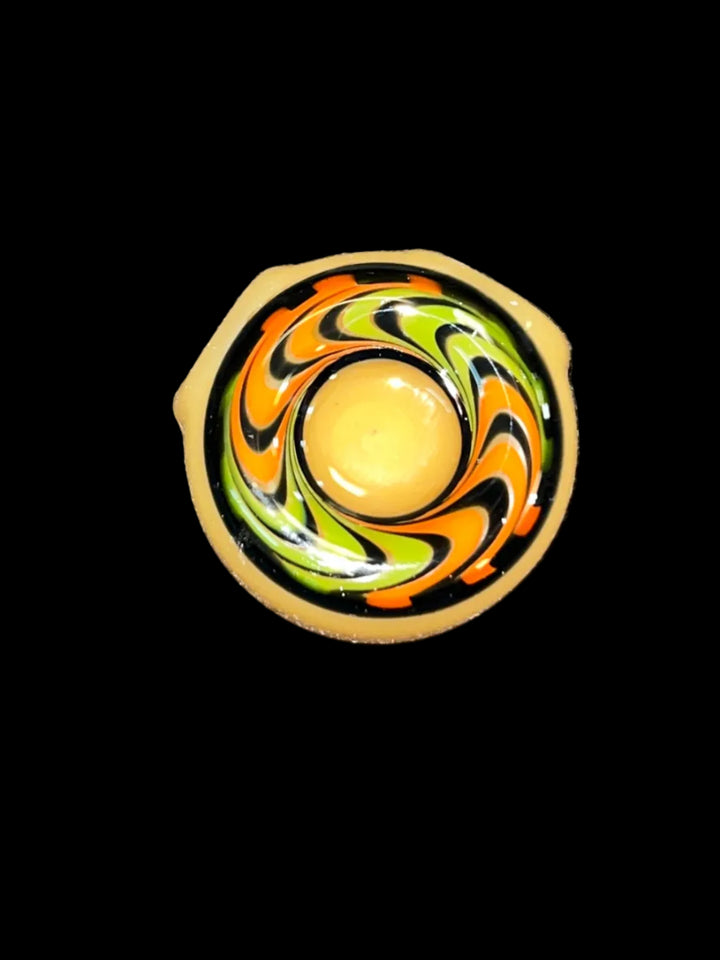 Orange Green Skate wheel pendant