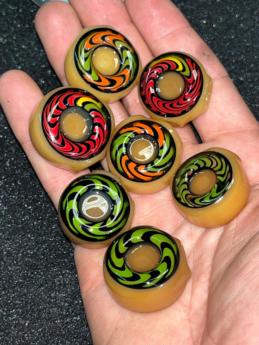 UV Green Skate wheel pendant